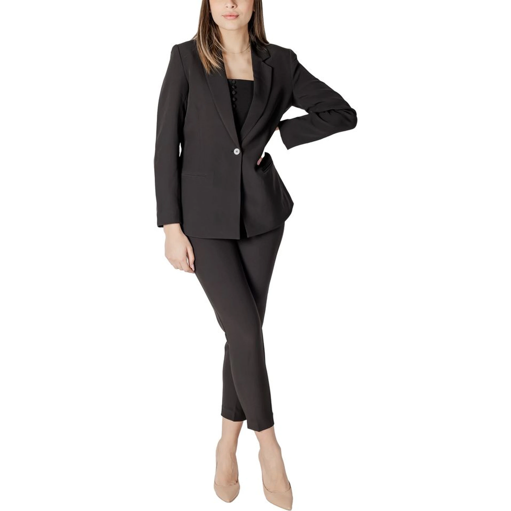 Black Polyester Blazer