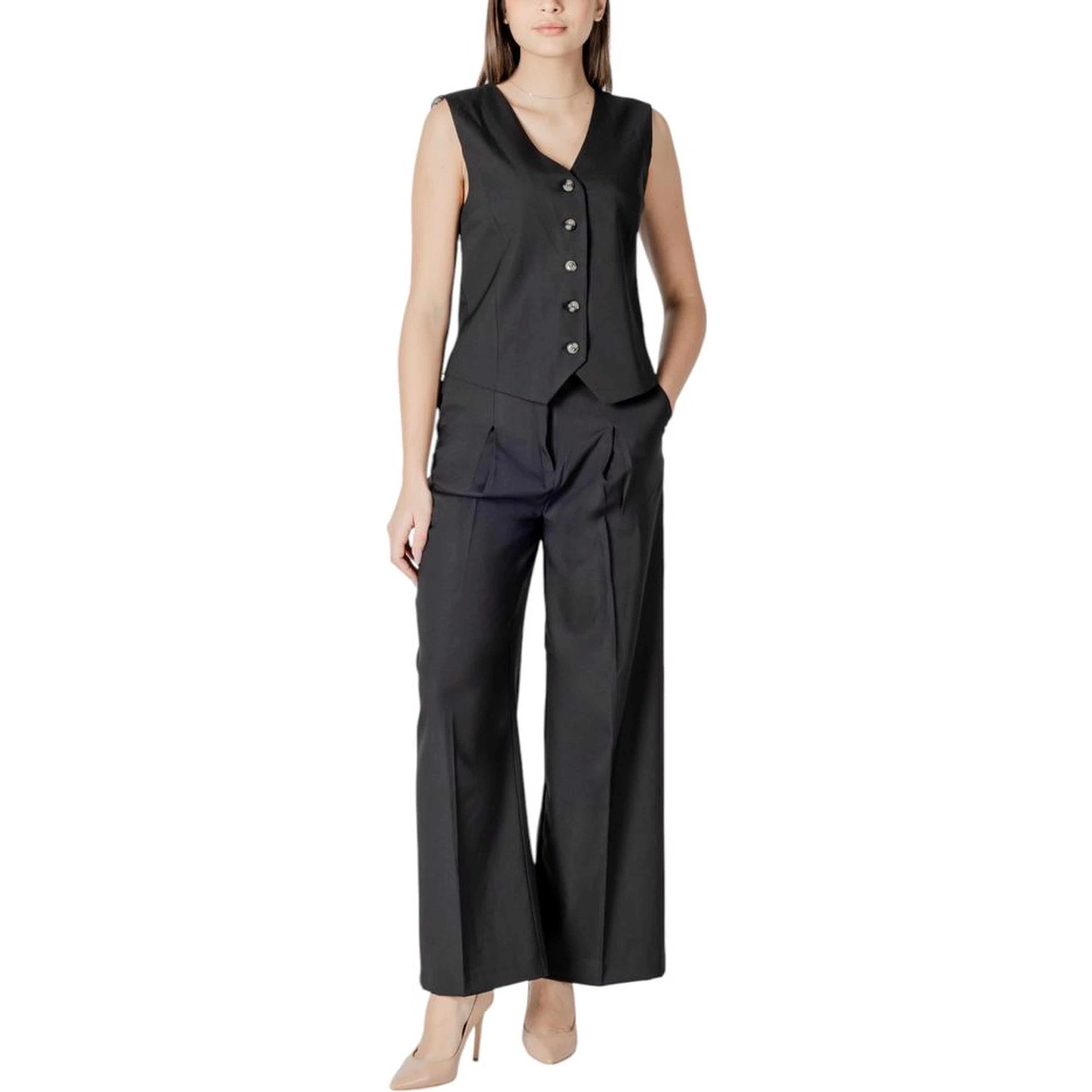 Black Polyester Pant