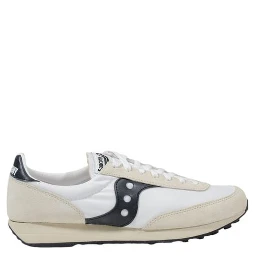 Black And White Leather Athletic Sneakers