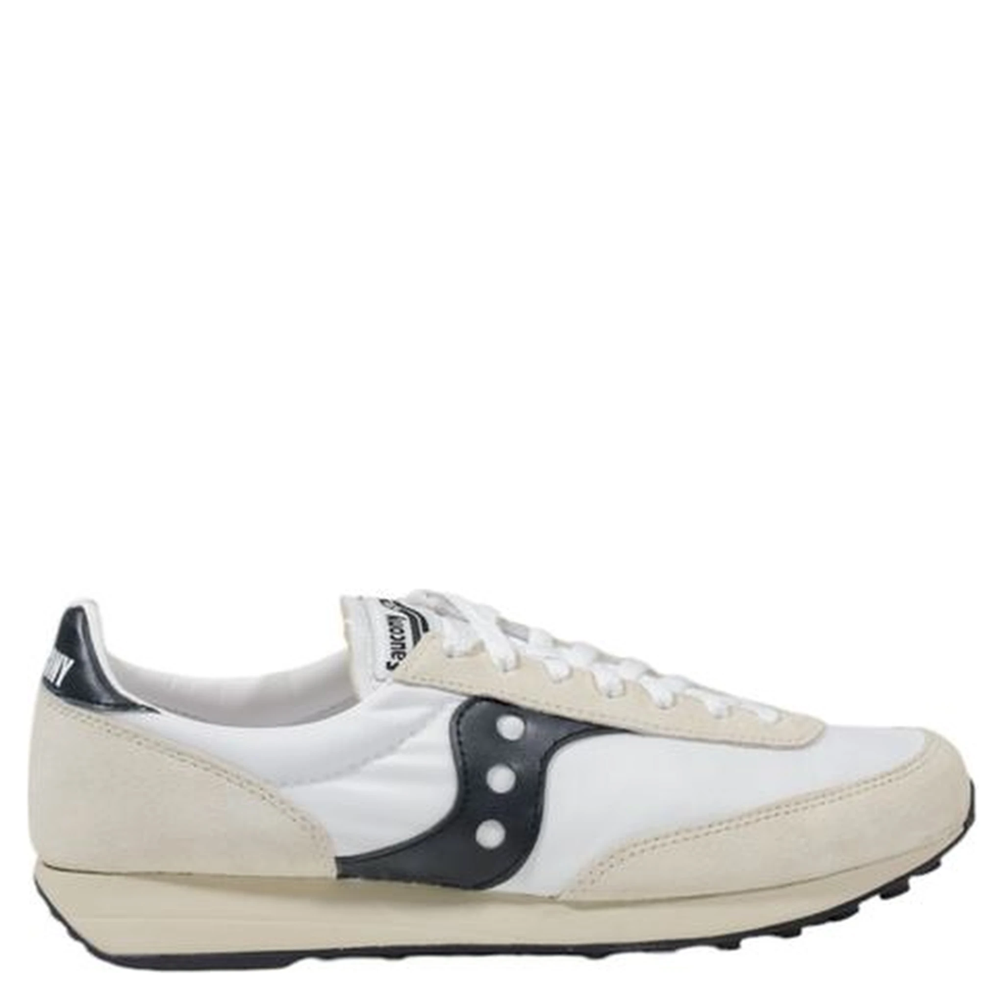Black And White Leather Athletic Sneakers
