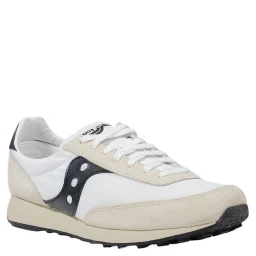 Black And White Leather Athletic Sneakers