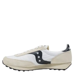 Black And White Leather Athletic Sneakers