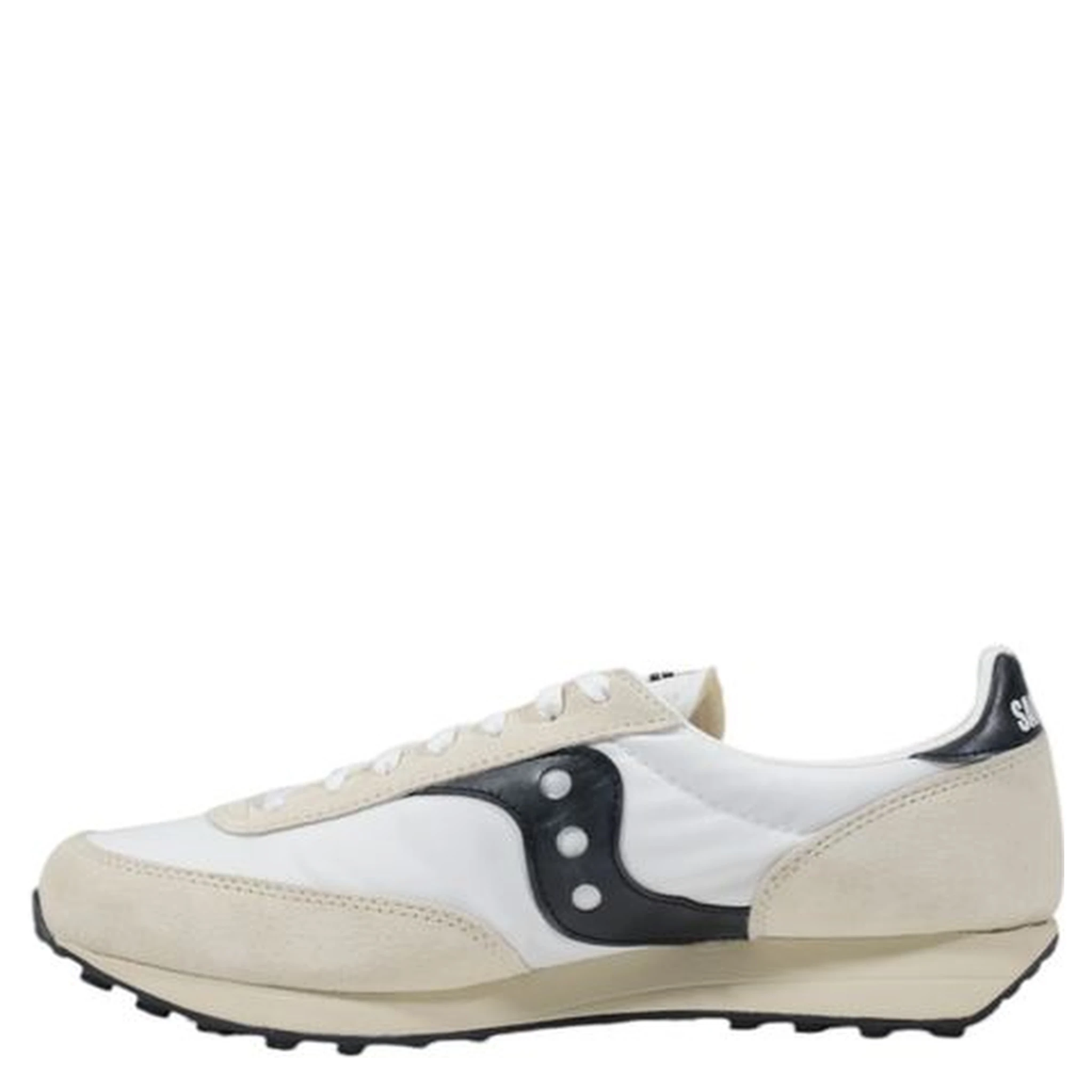 Black And White Leather Athletic Sneakers
