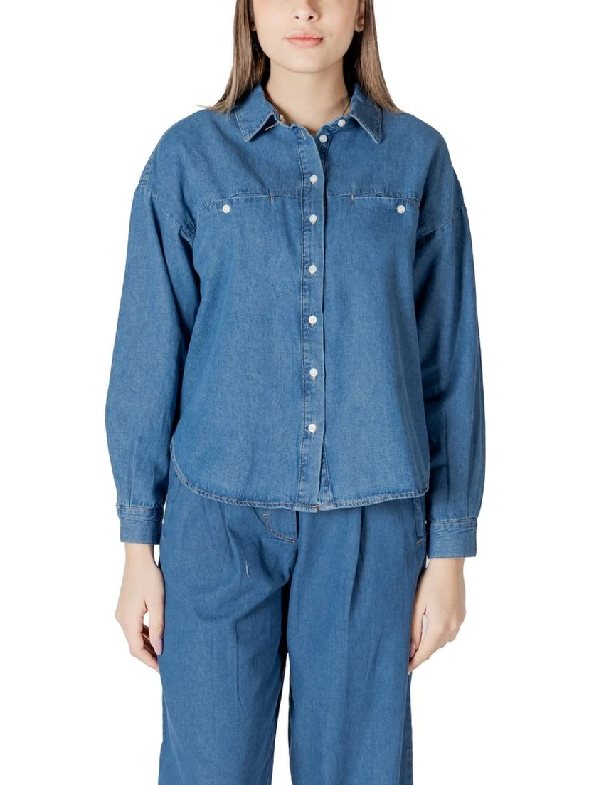Blue Cotton Blouse