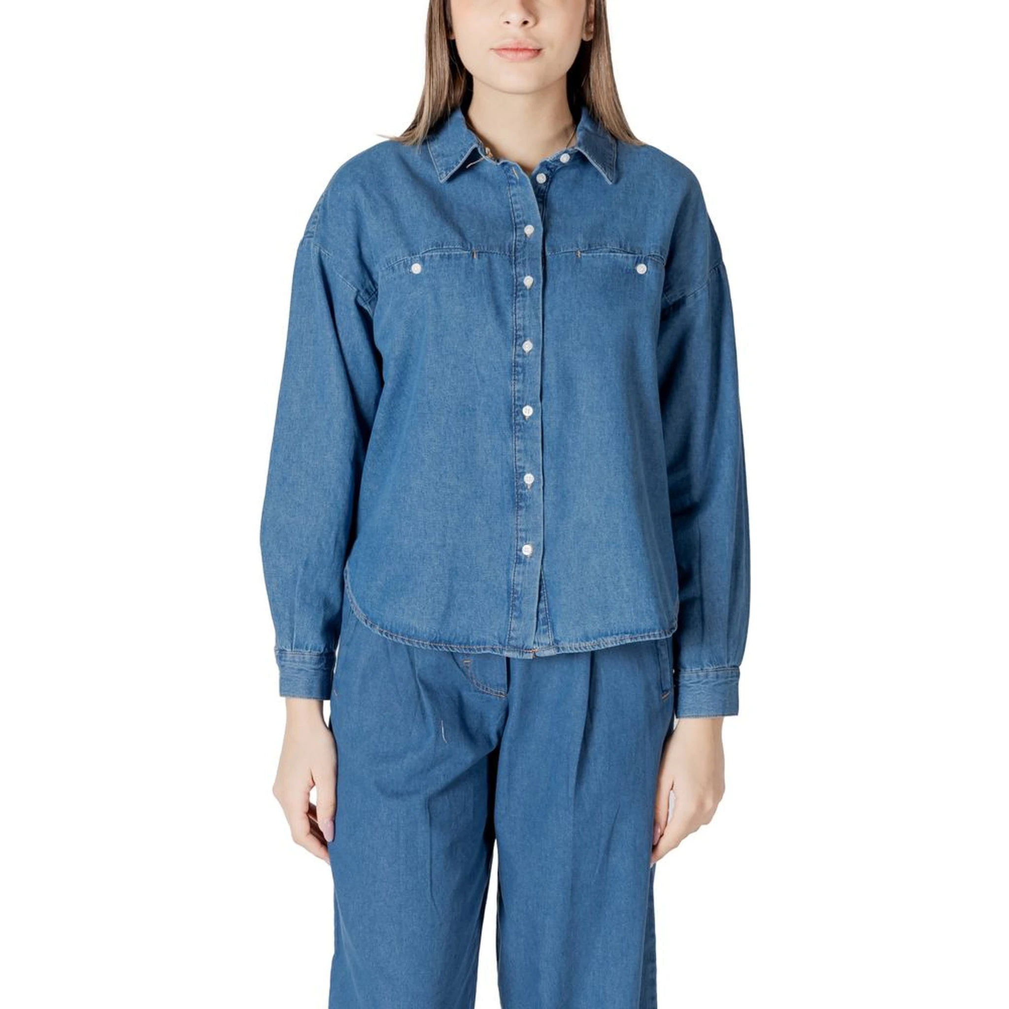 Blue Cotton Blouse