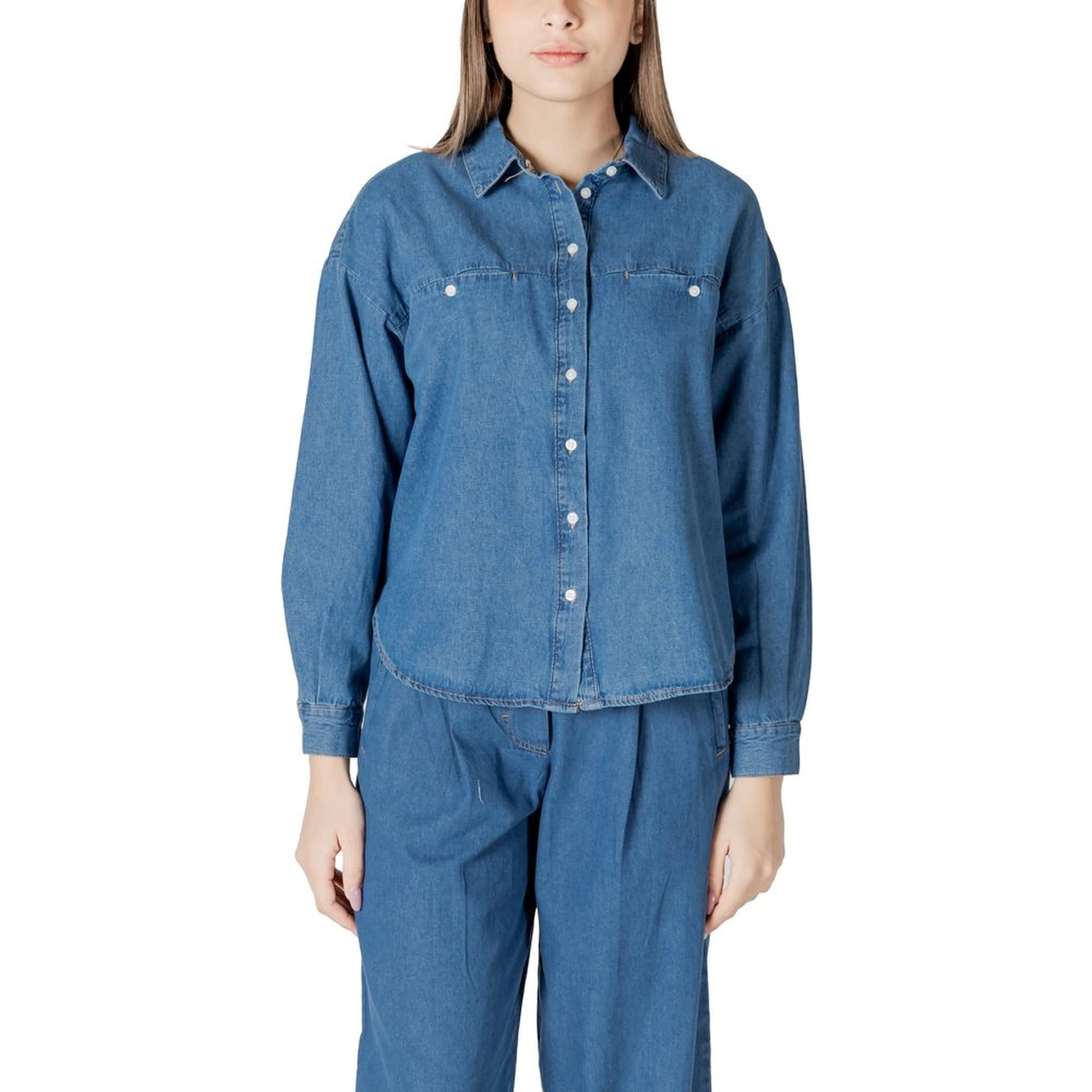 Blue Cotton Blouse