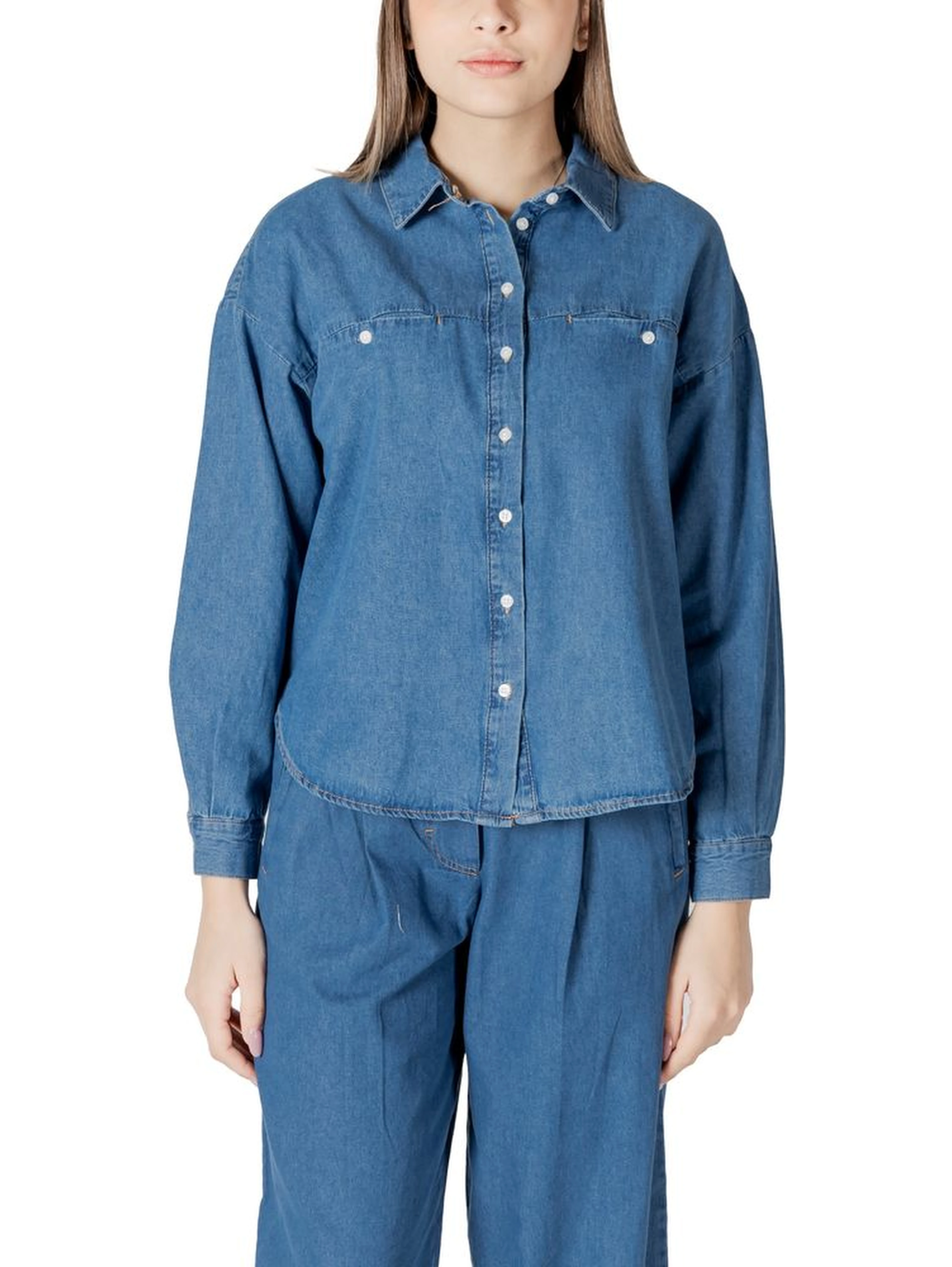 Blue Cotton Blouse