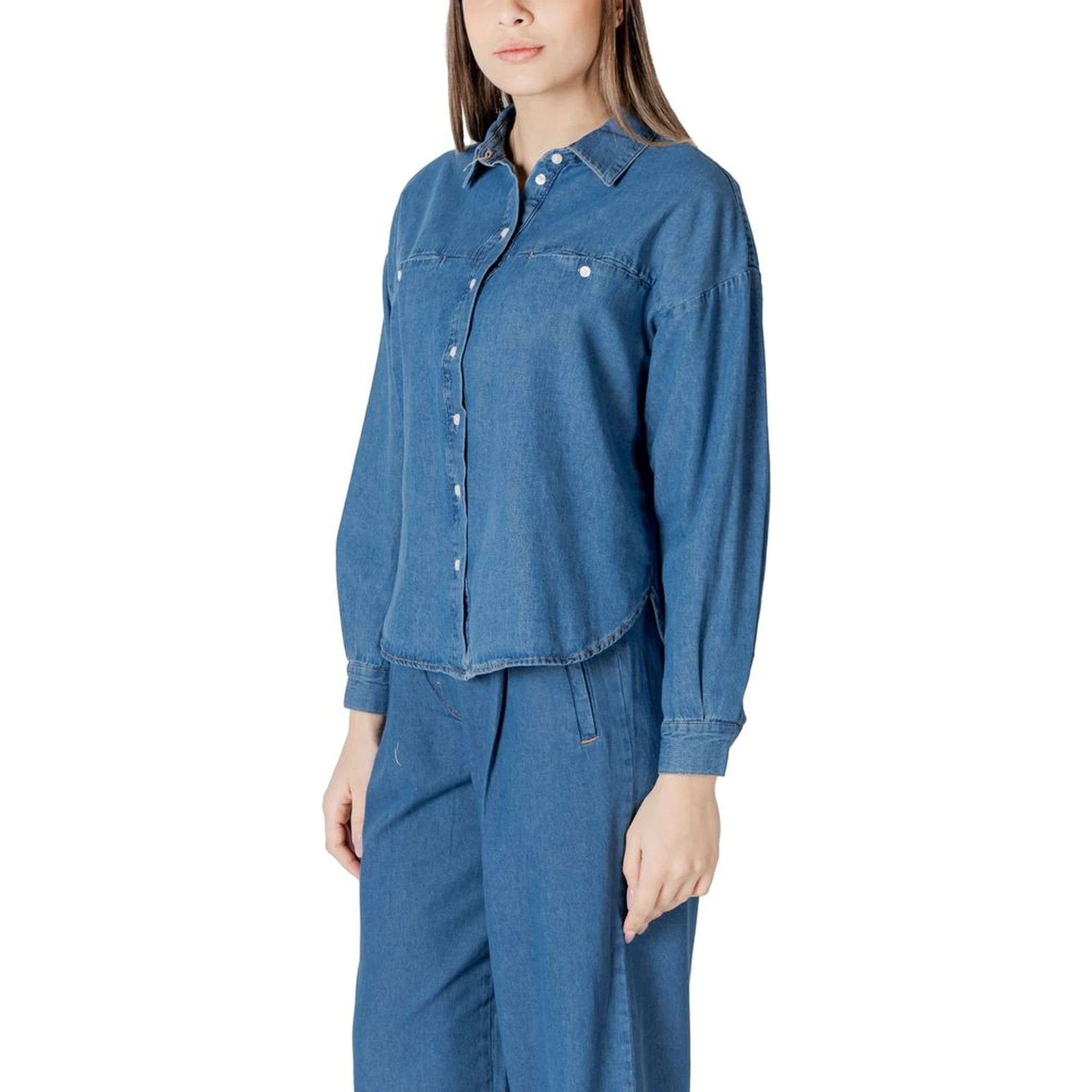 Blue Cotton Blouse