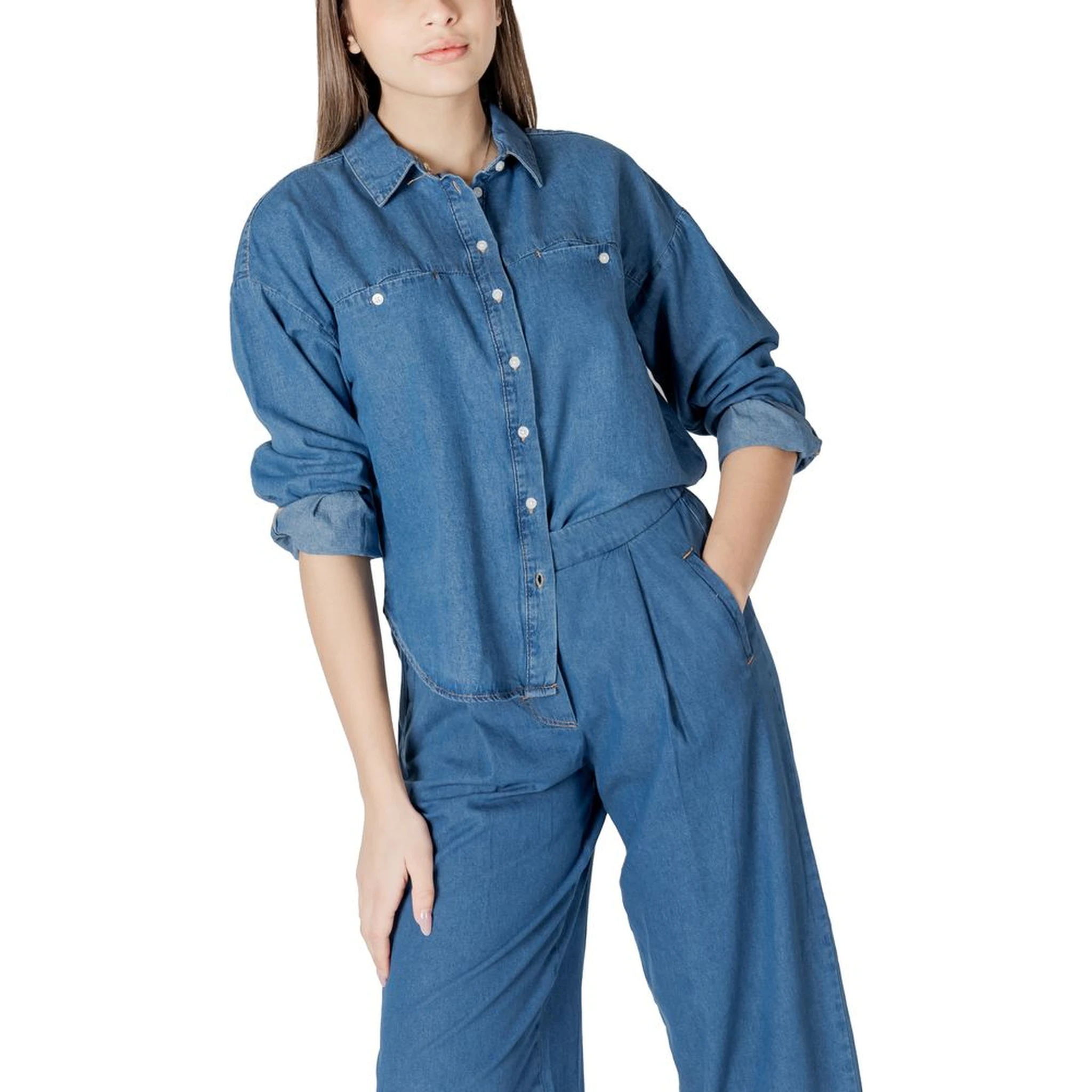 Blue Cotton Blouse