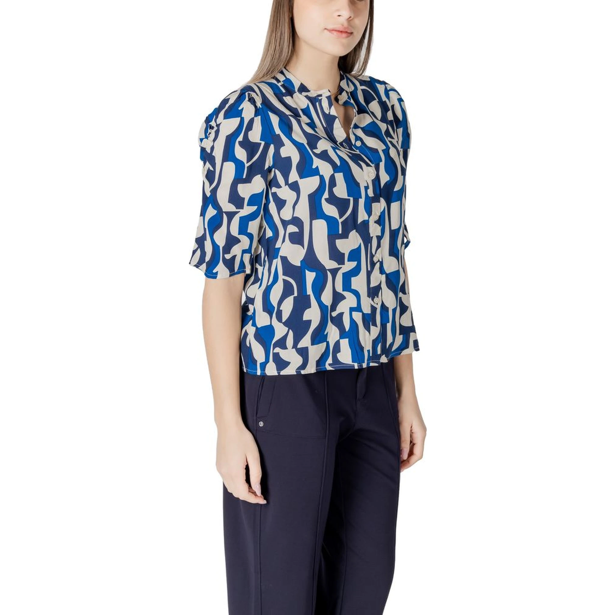 Blue Viscose Blouse