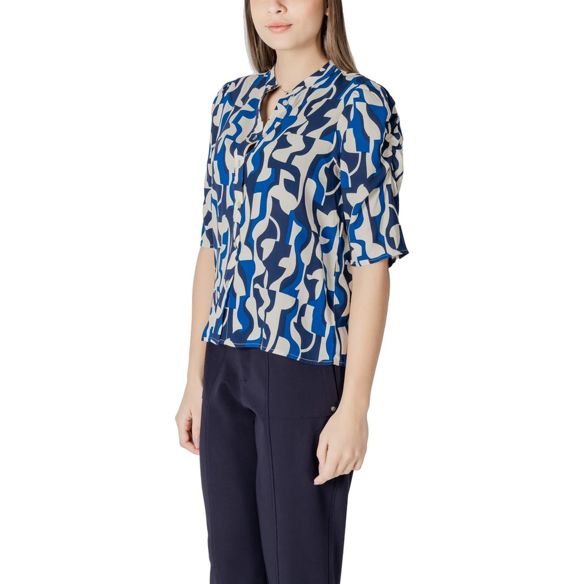 Blue Viscose Blouse