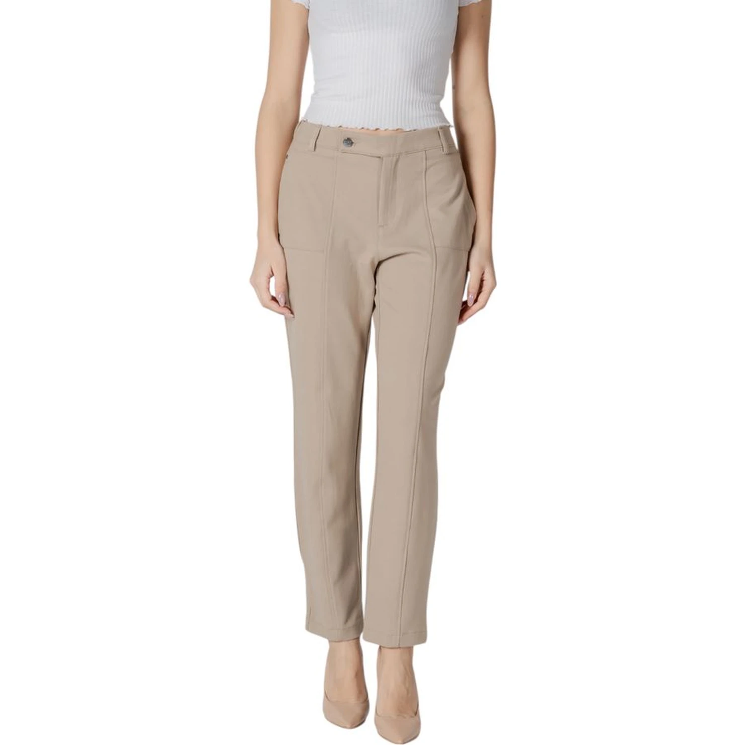 Beige Viscose Pant