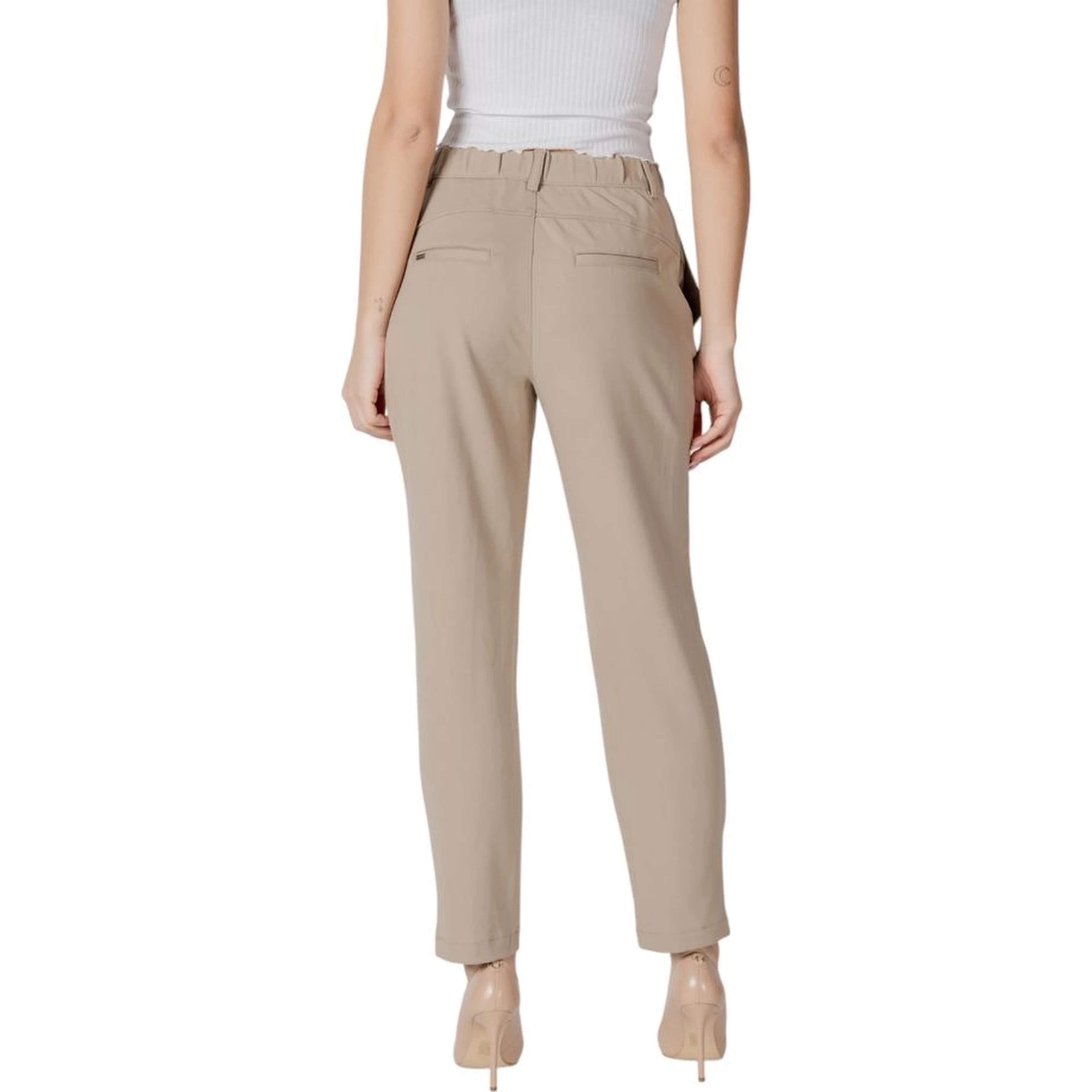 Beige Viscose Pant