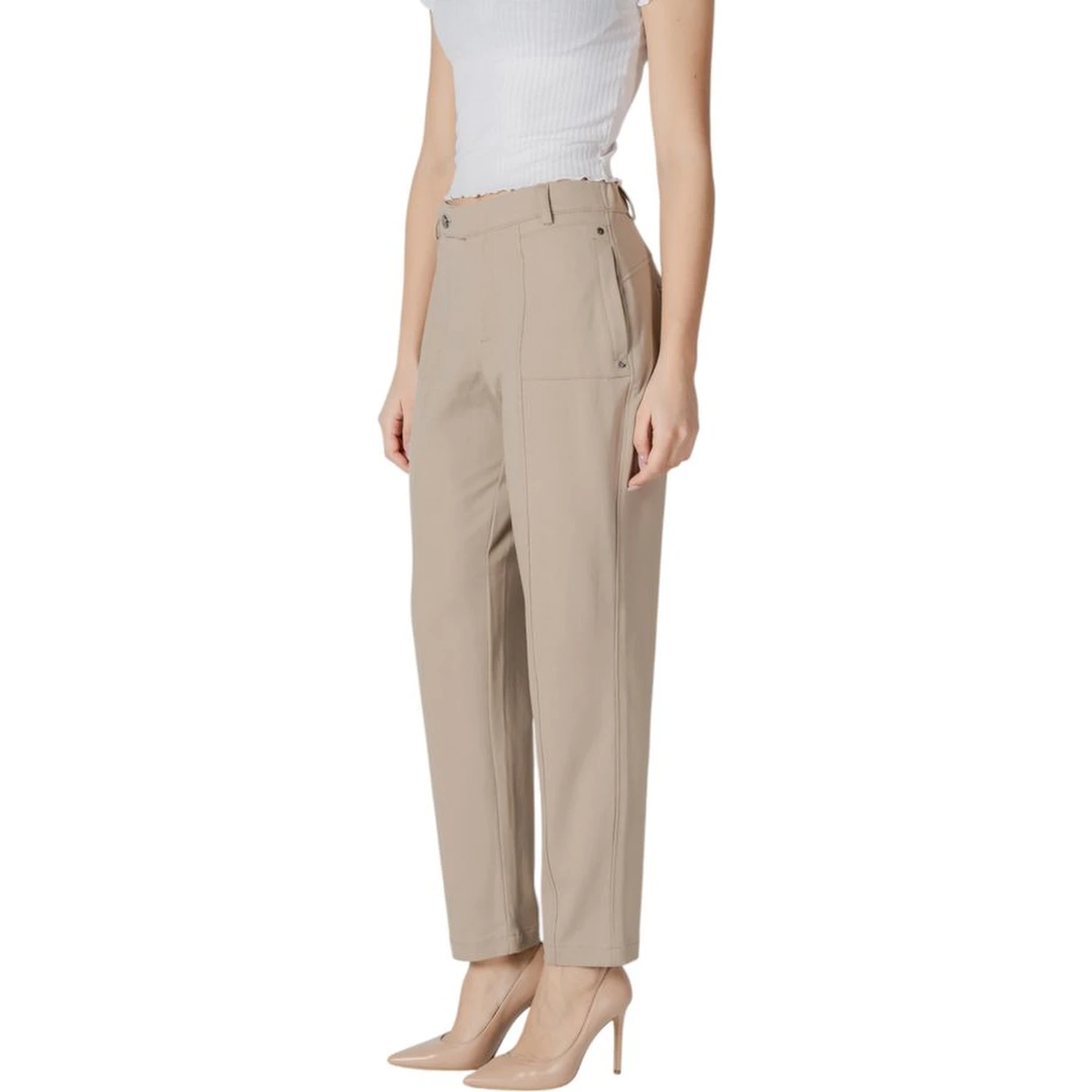 Beige Viscose Pant