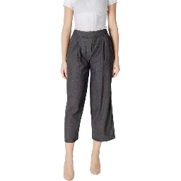 Black Cotton Cropped Jeans