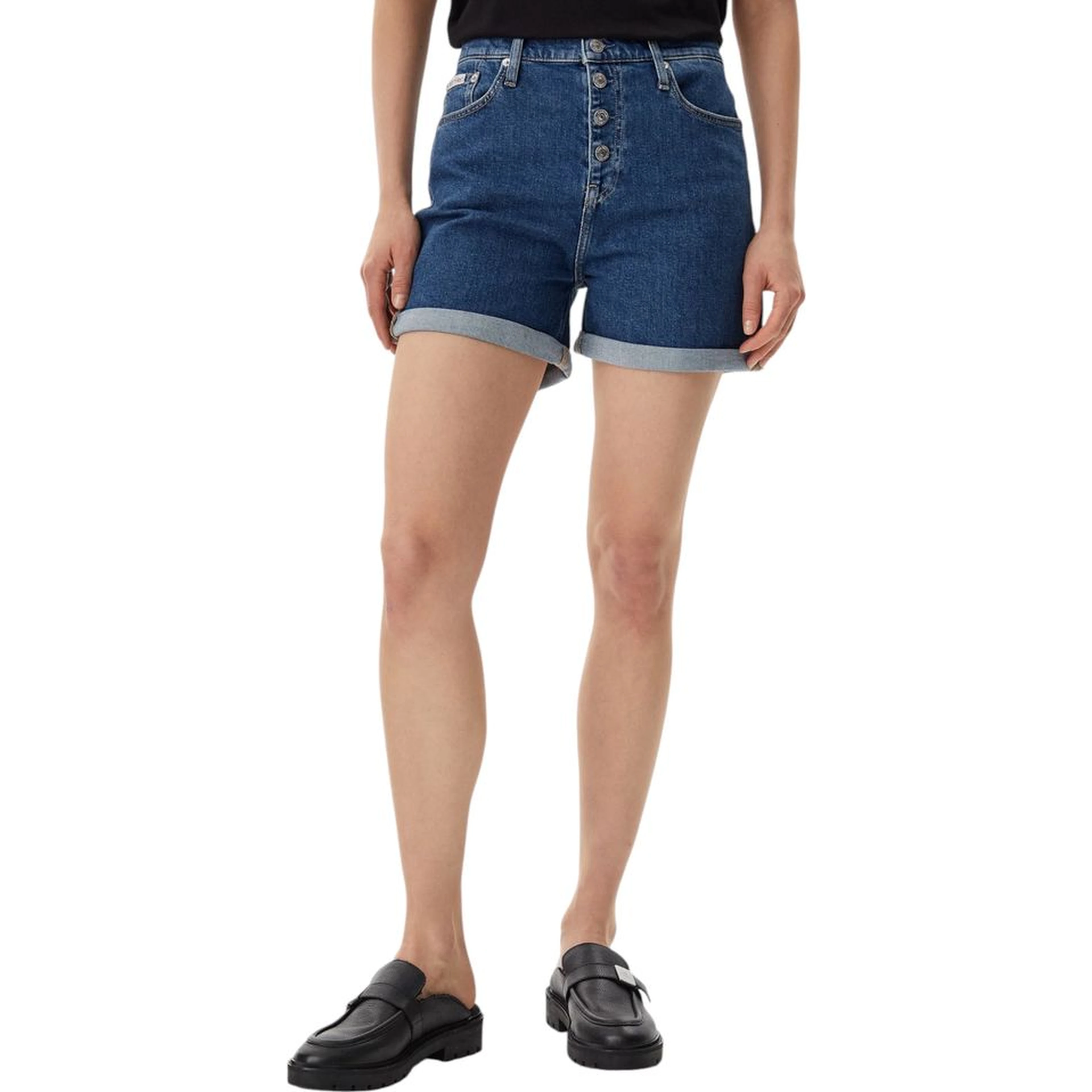 Blue Cotton Shorts