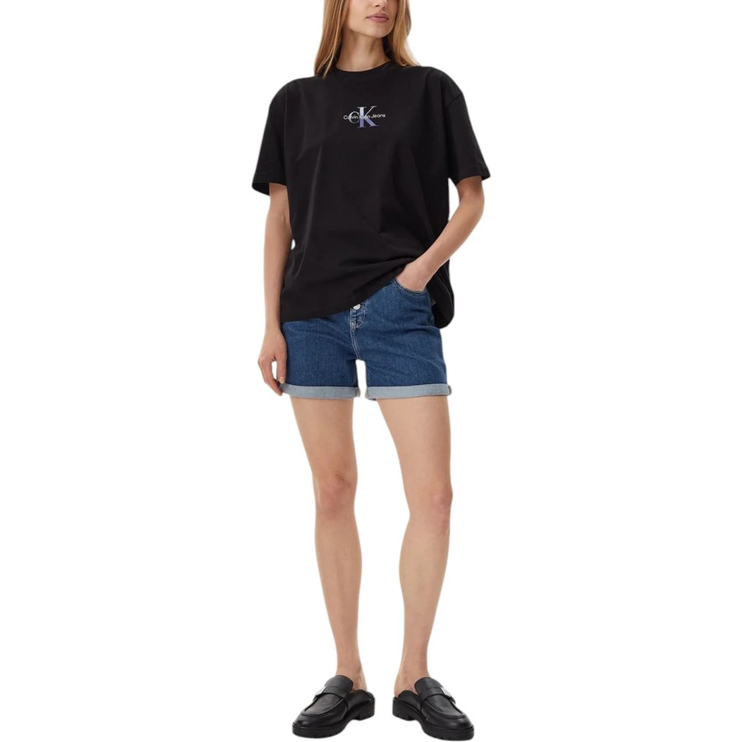 Blue Cotton Shorts