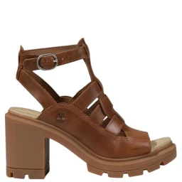 Beige Leather Strap-On Sandals