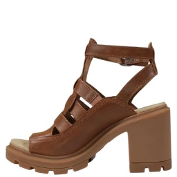 Beige Leather Strap-On Sandals