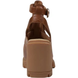 Beige Leather Strap-On Sandals
