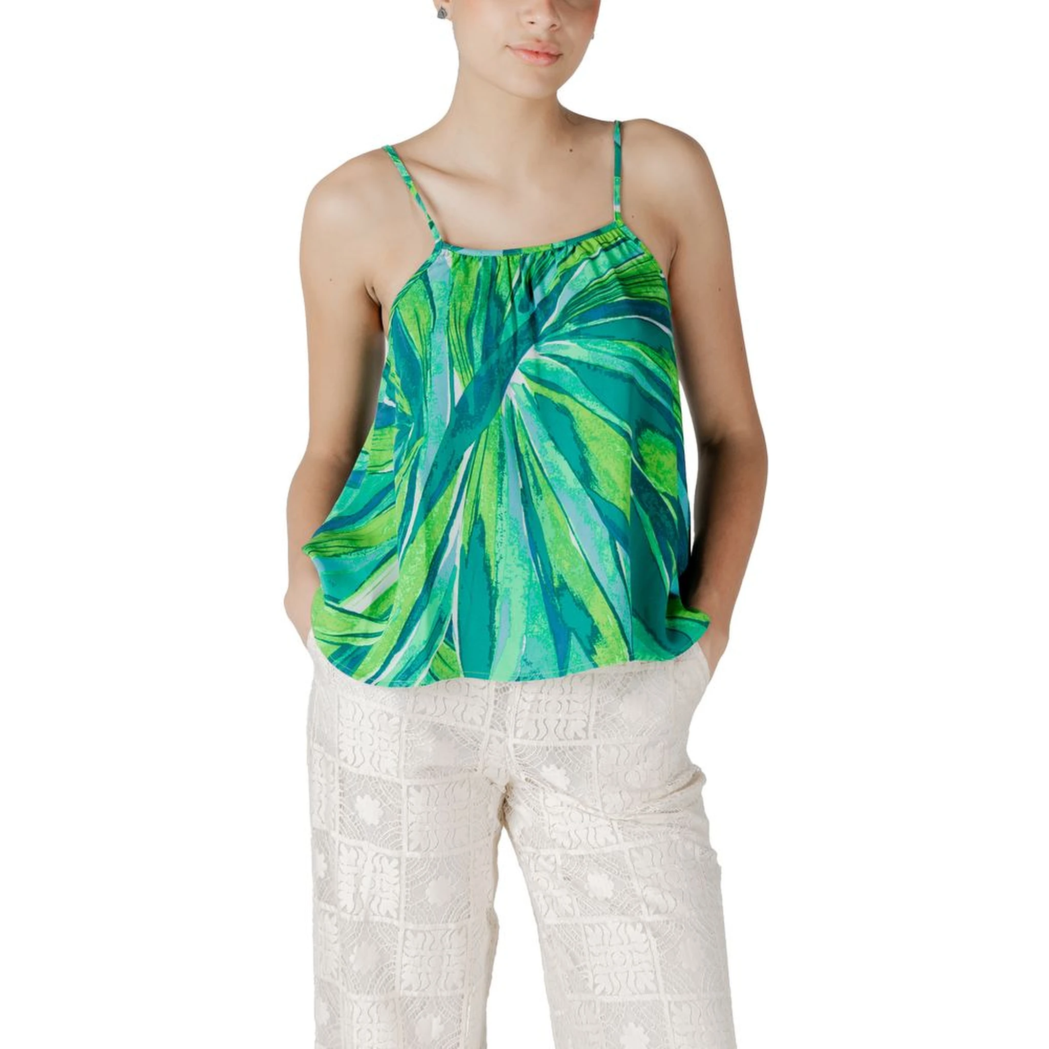 Green Viscose Tank Top