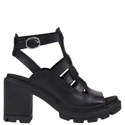 Black Leather Platform Sandals