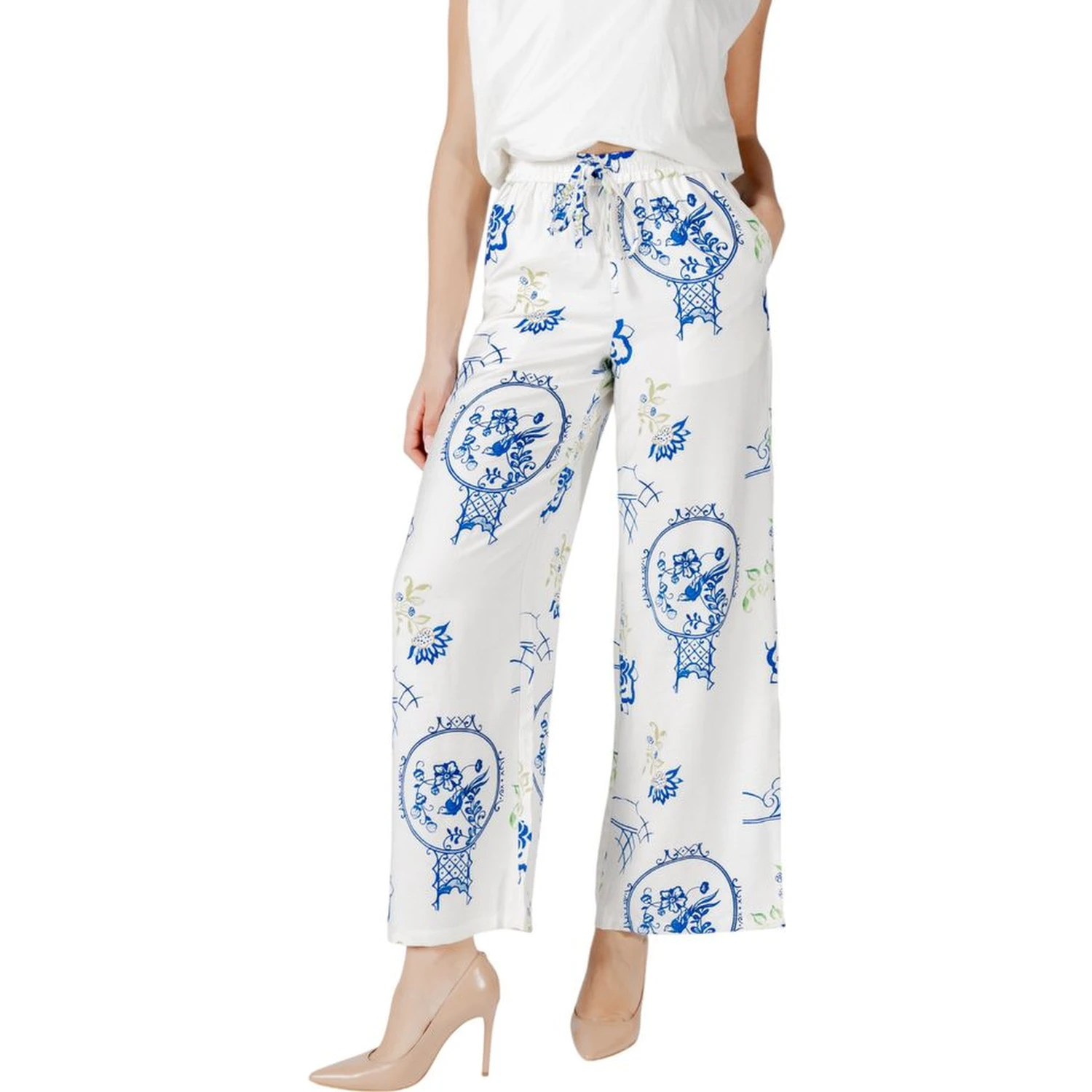 White Viscose Pant