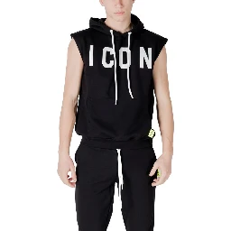 Black Cotton Hoodie