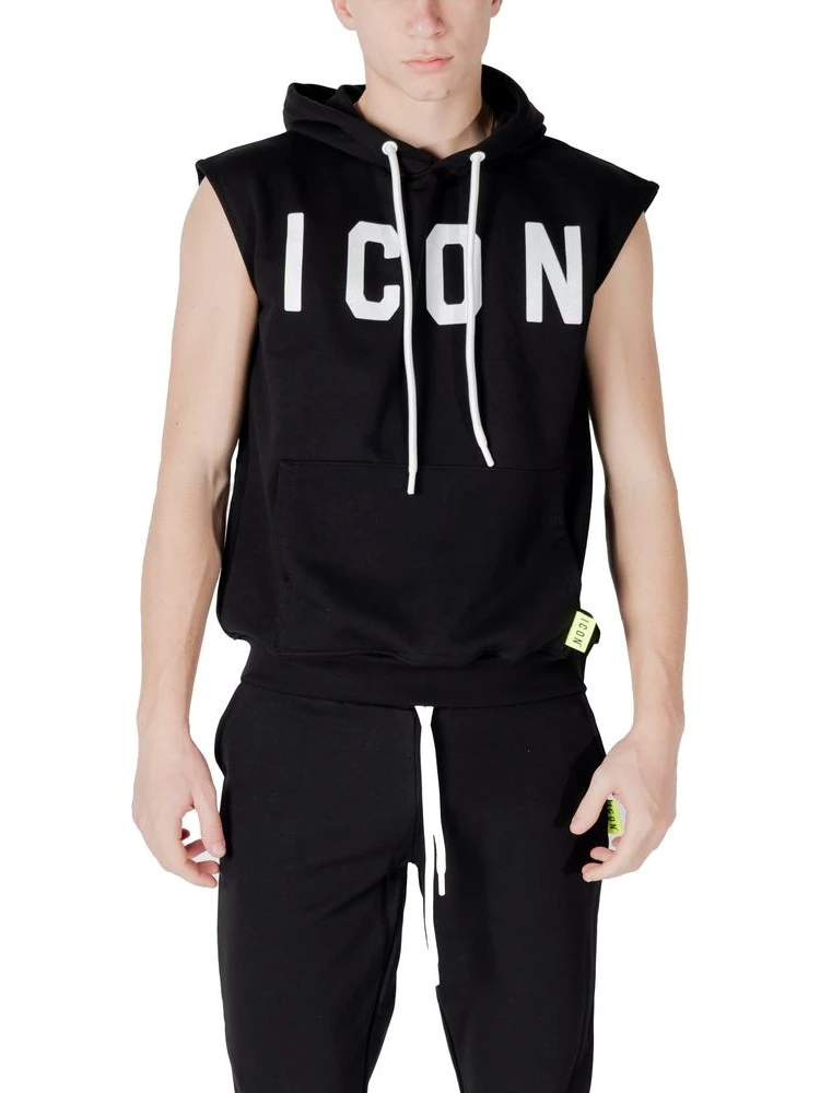 Black Cotton Hoodie