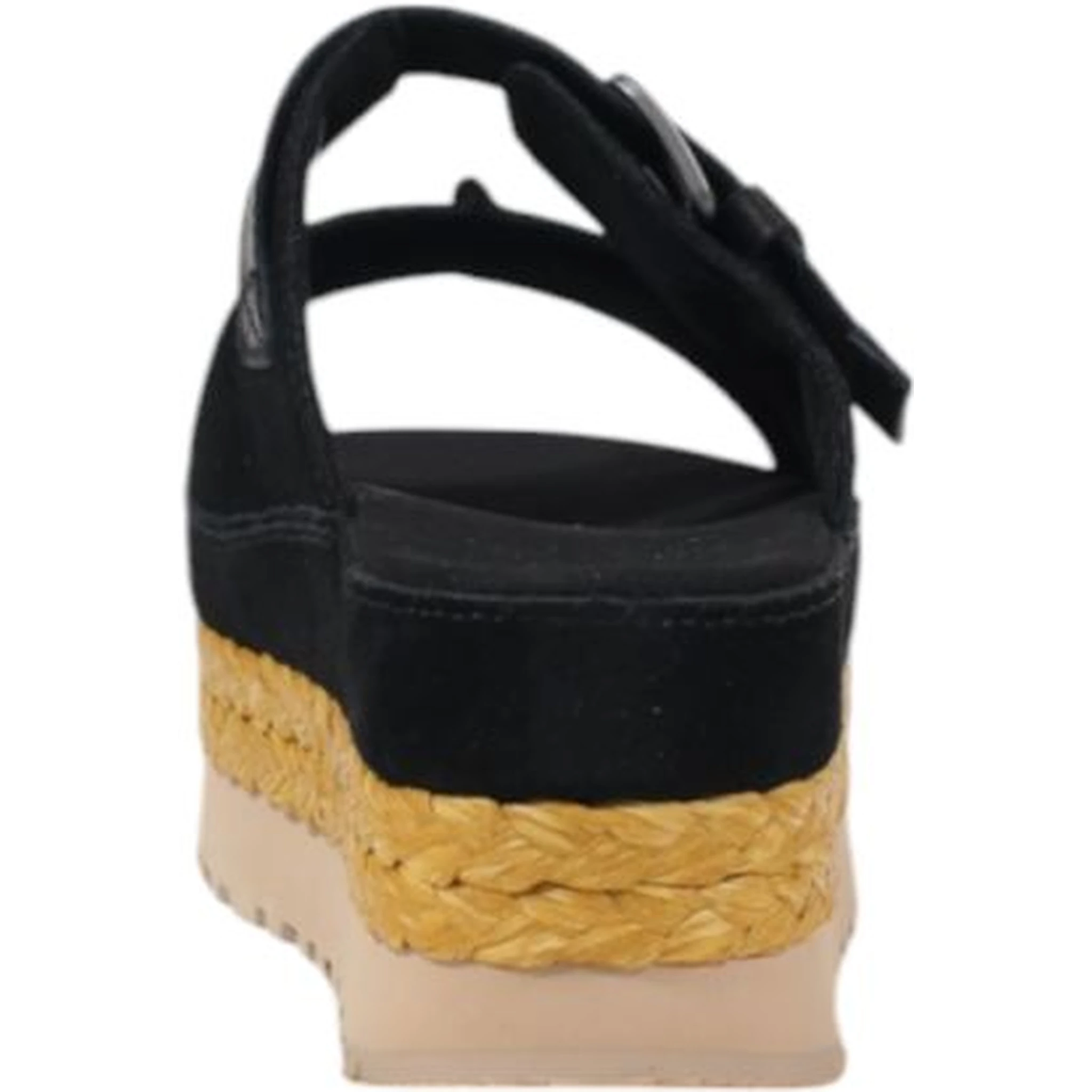 Black Suede Leather Platform Sandals