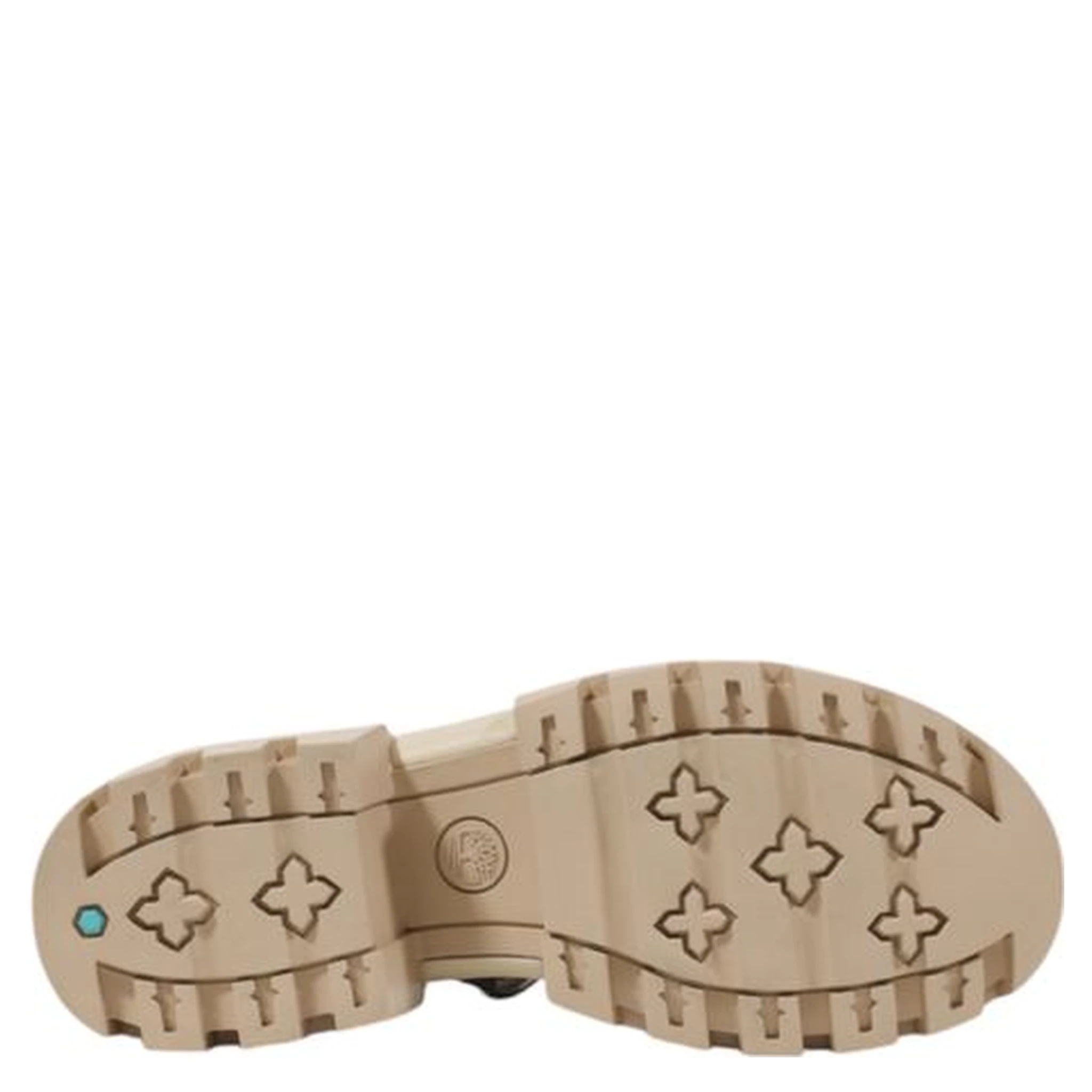 Beige Leather Platform Sandals