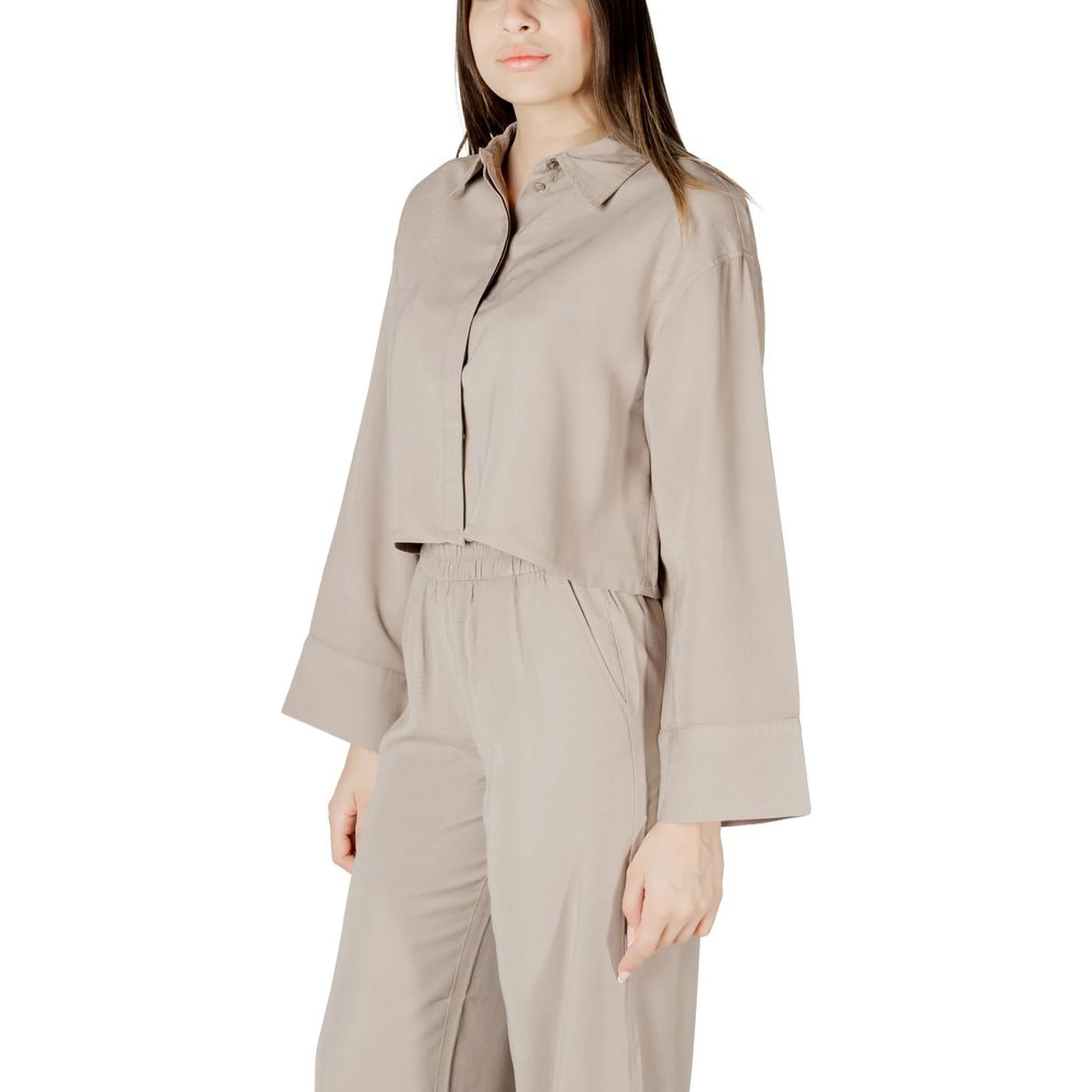 Beige Viscose Blouse