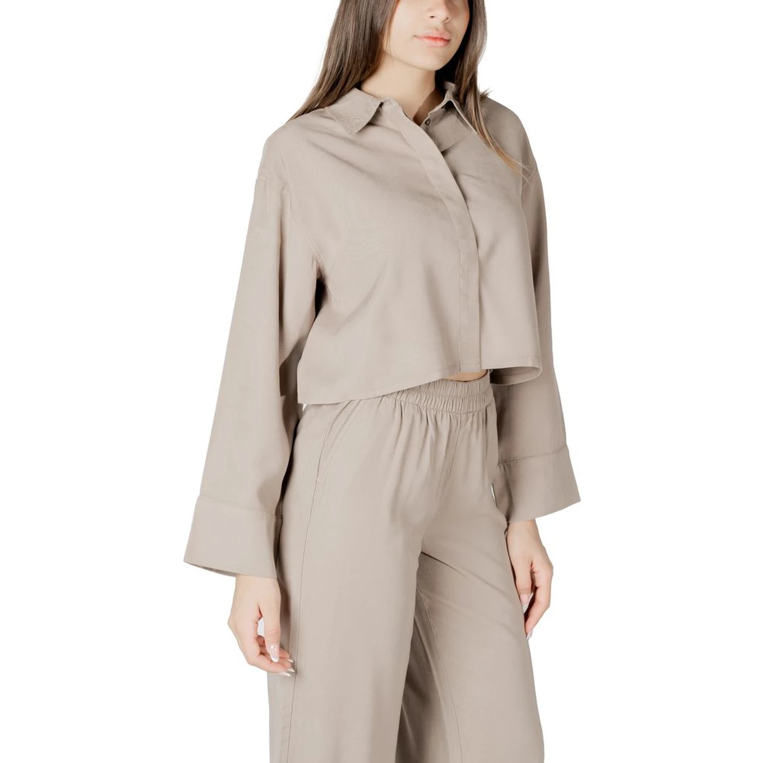 Beige Viscose Blouse
