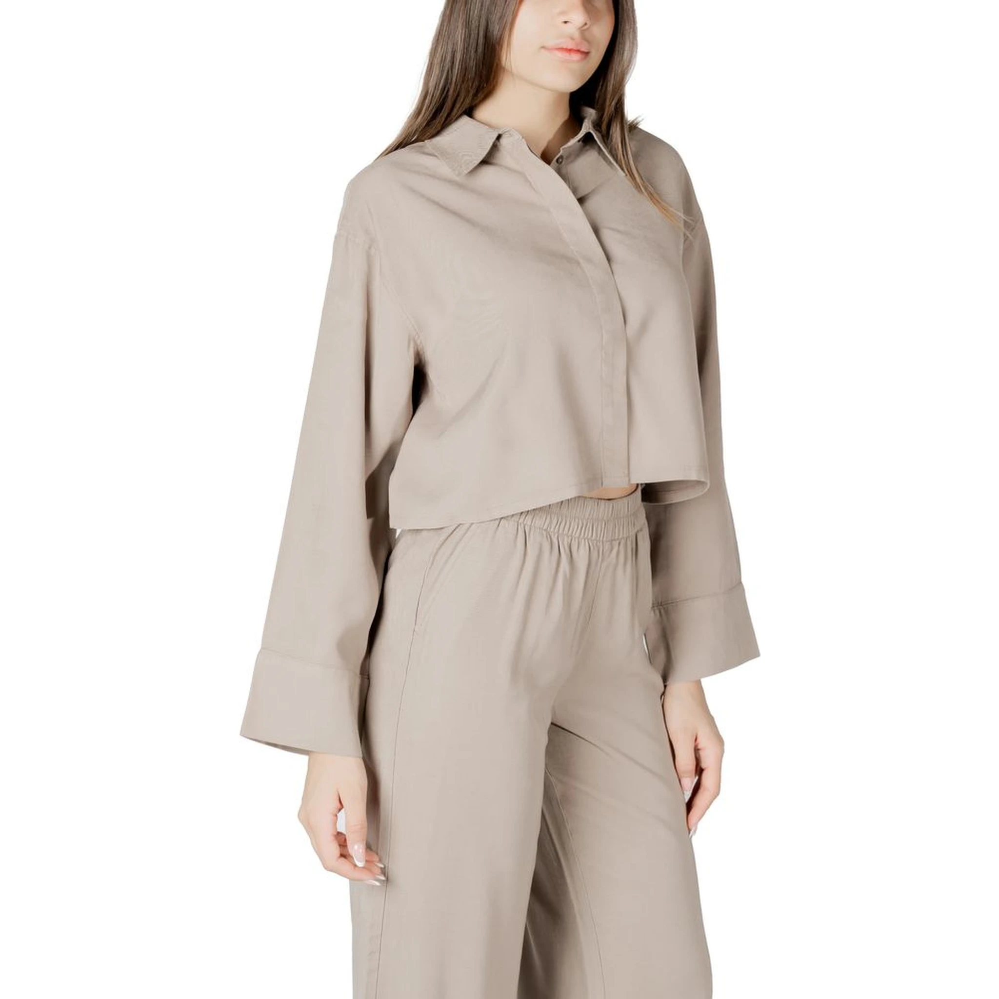 Beige Viscose Blouse