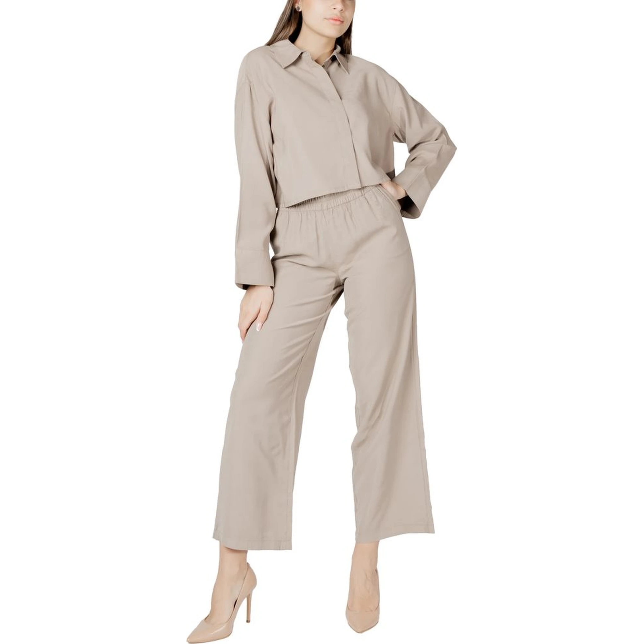 Beige Viscose Blouse