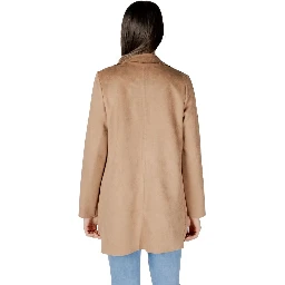 Beige Polyester Trench Coat