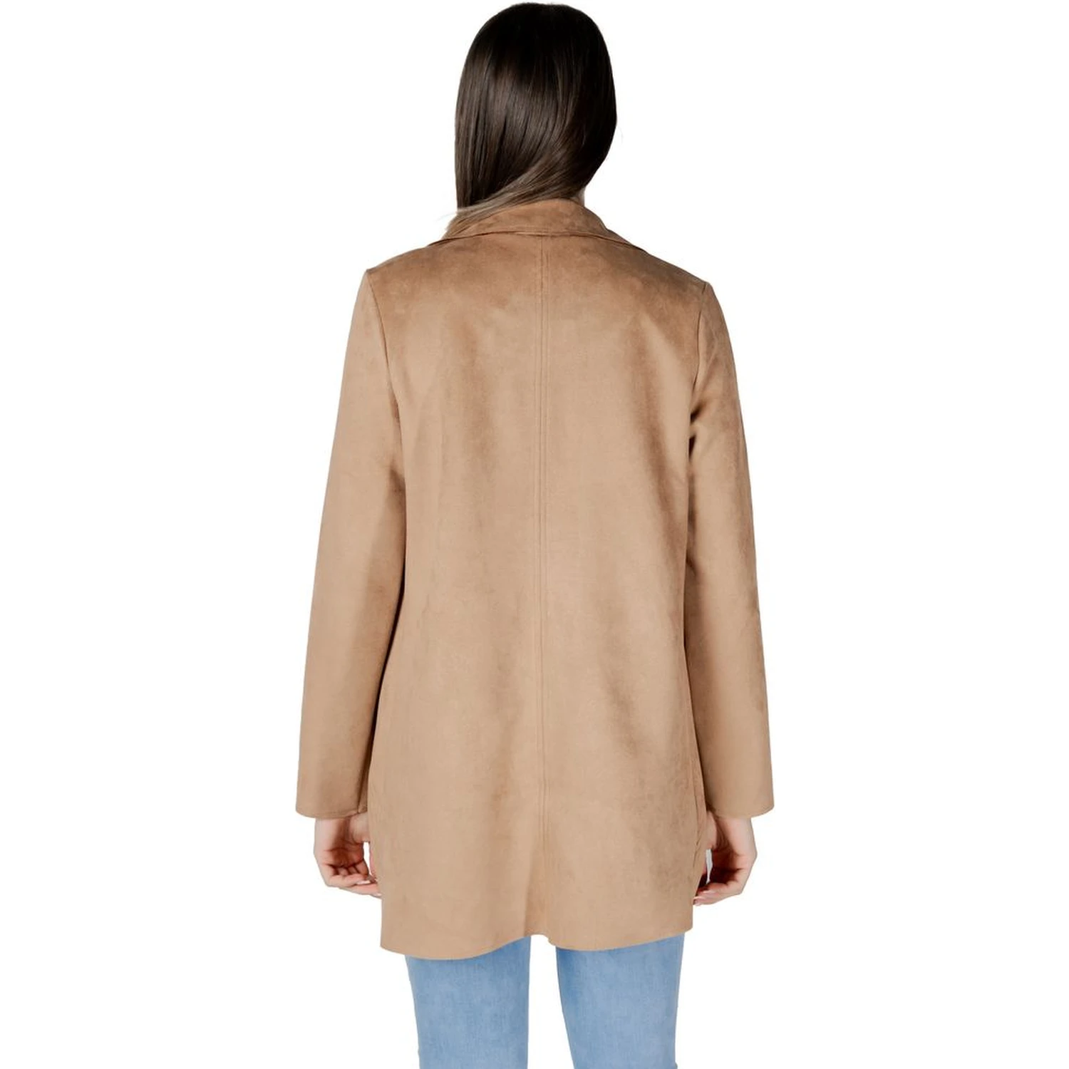 Beige Polyester Trench Coat