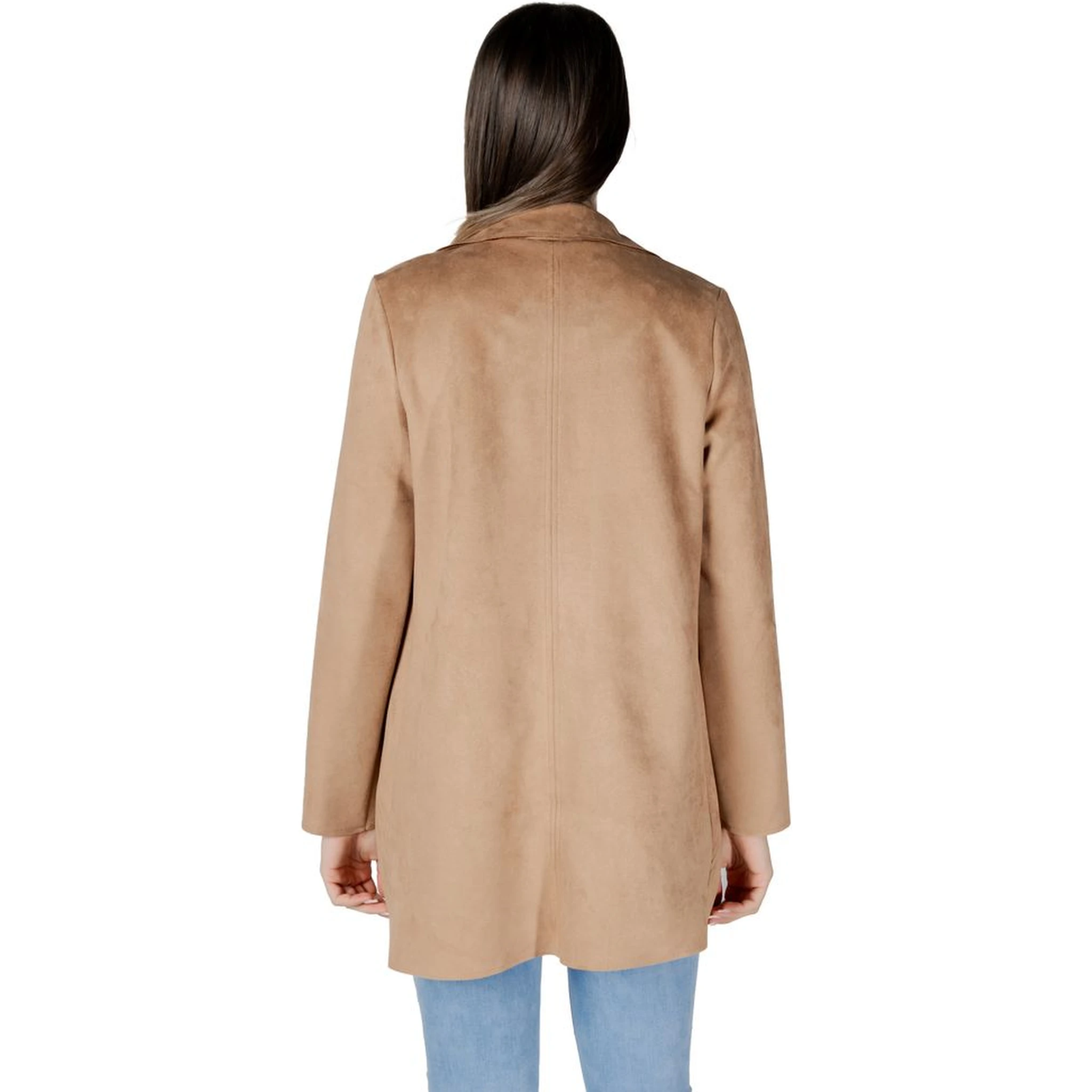 Beige Polyester Trench Coat