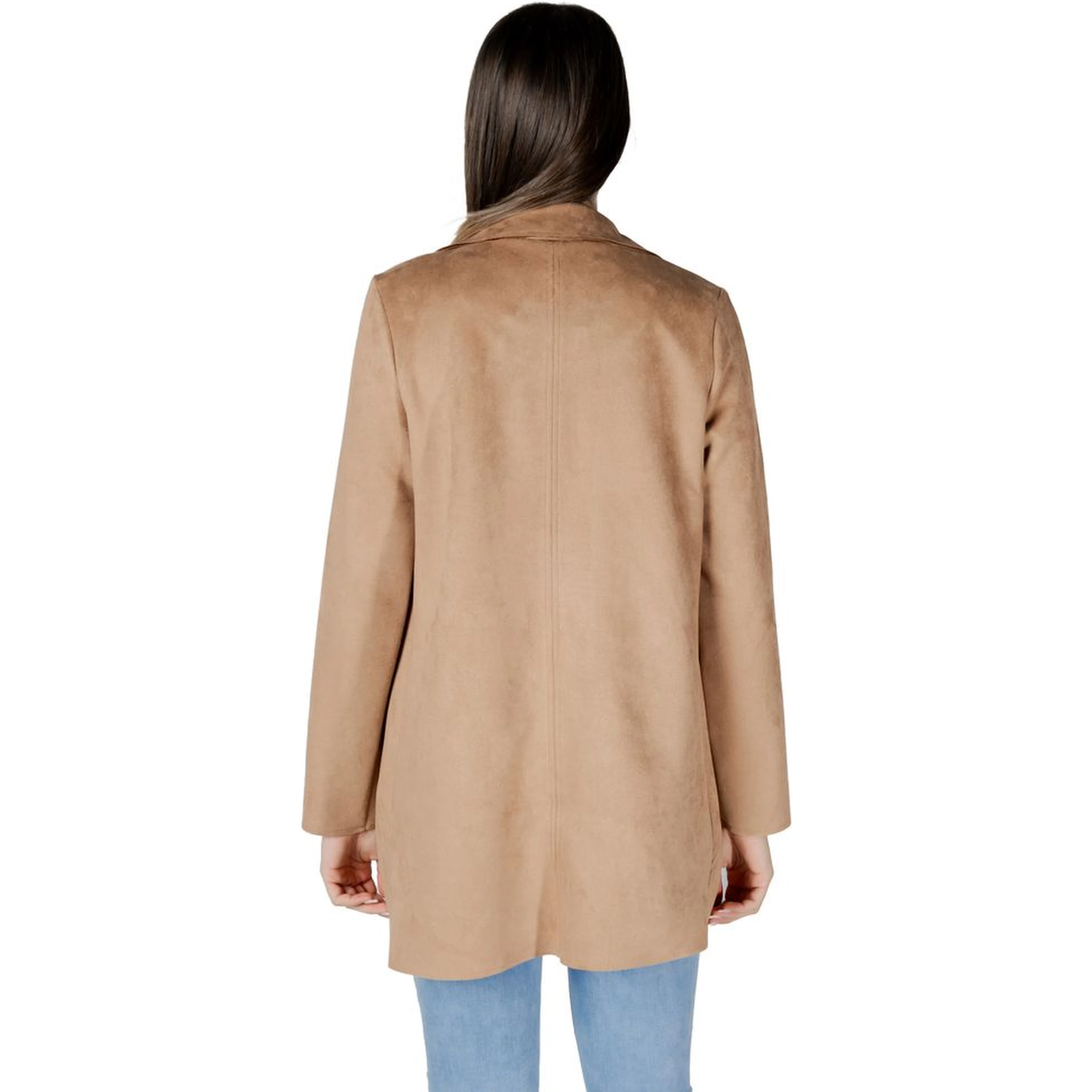 Beige Polyester Trench Coat