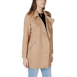 Beige Polyester Trench Coat