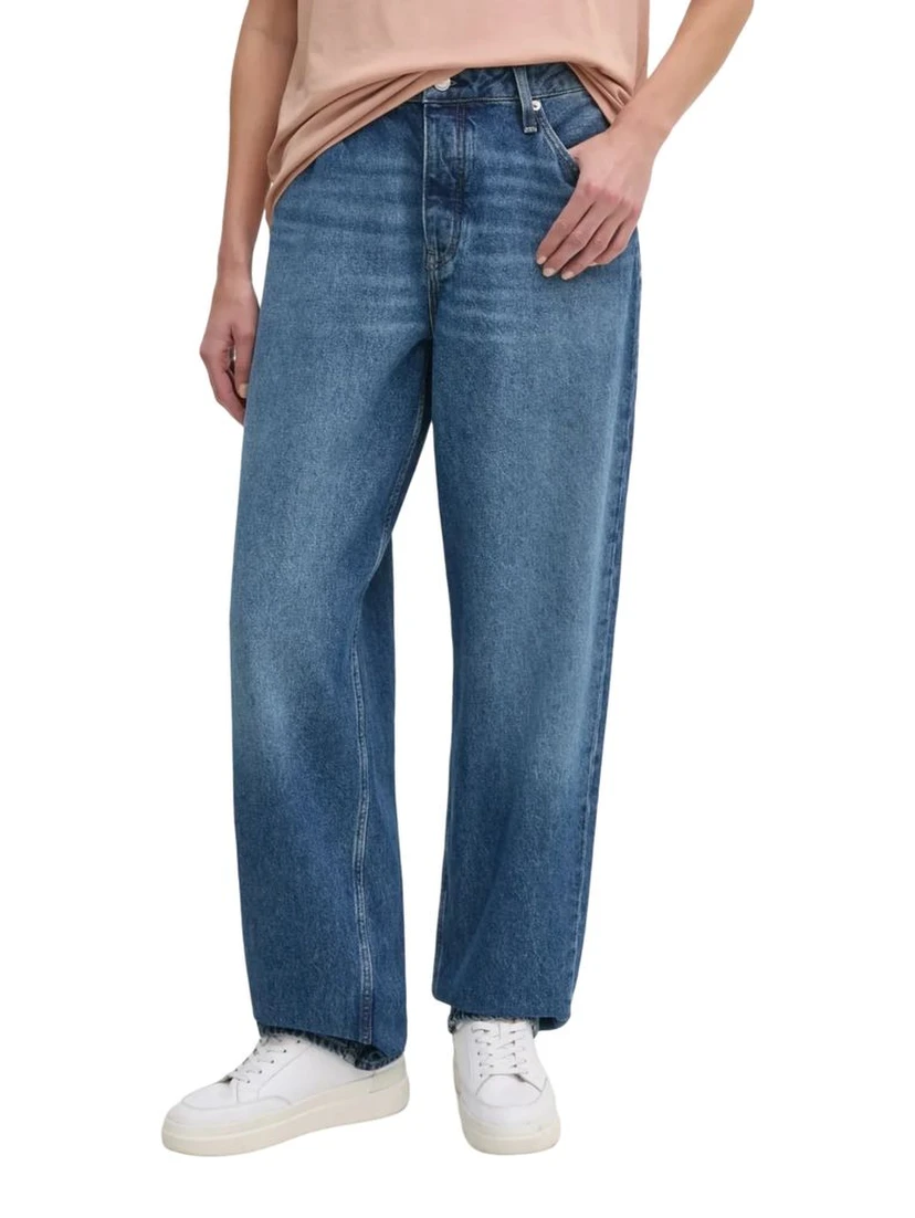 Blue Cotton Mom Jeans