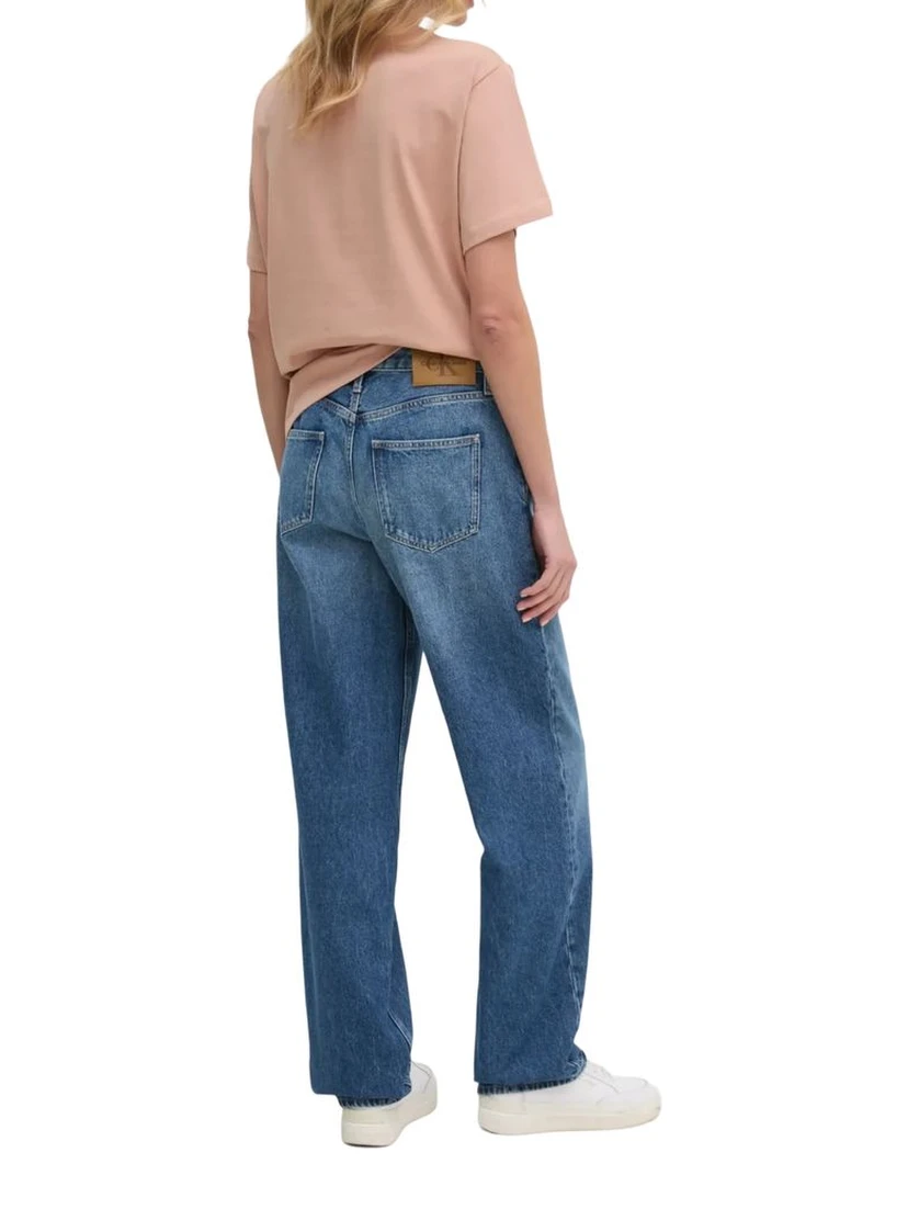 Blue Cotton Mom Jeans