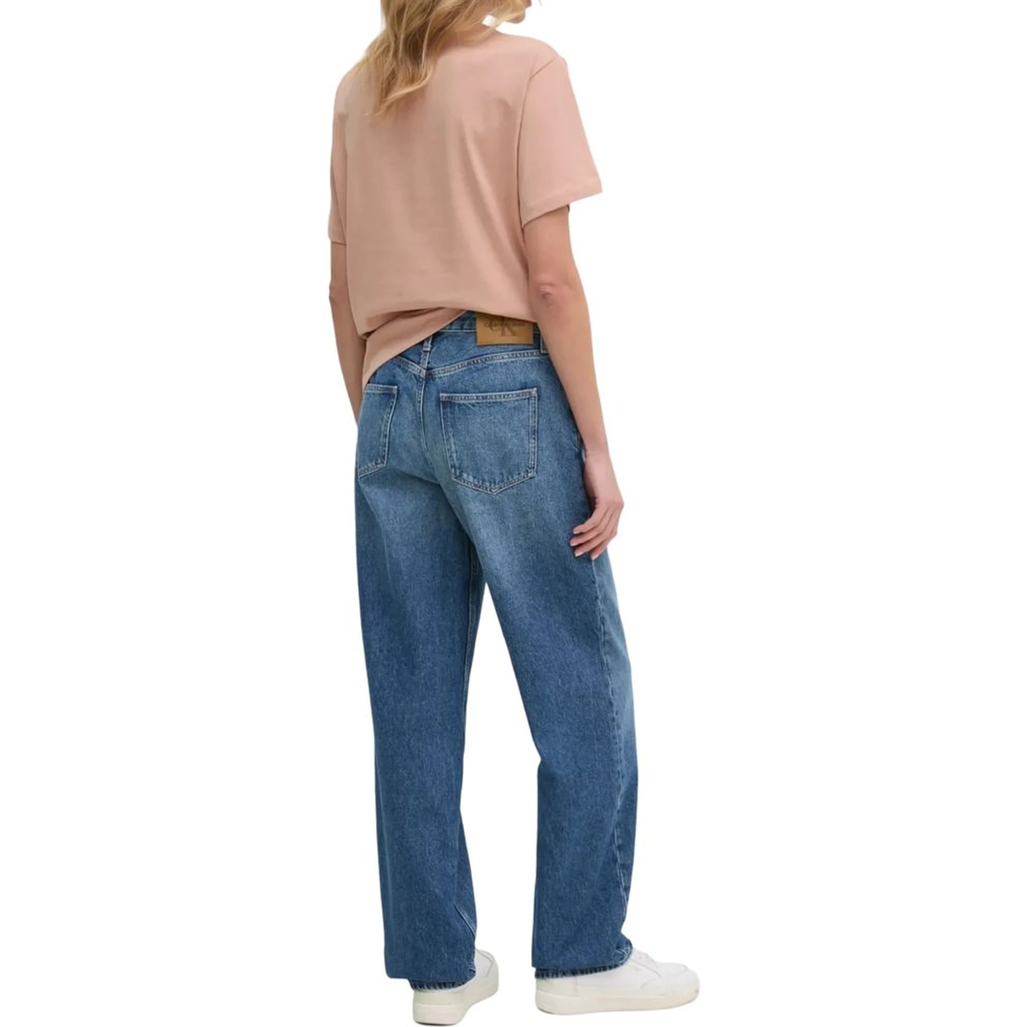 Blue Cotton Mom Jeans