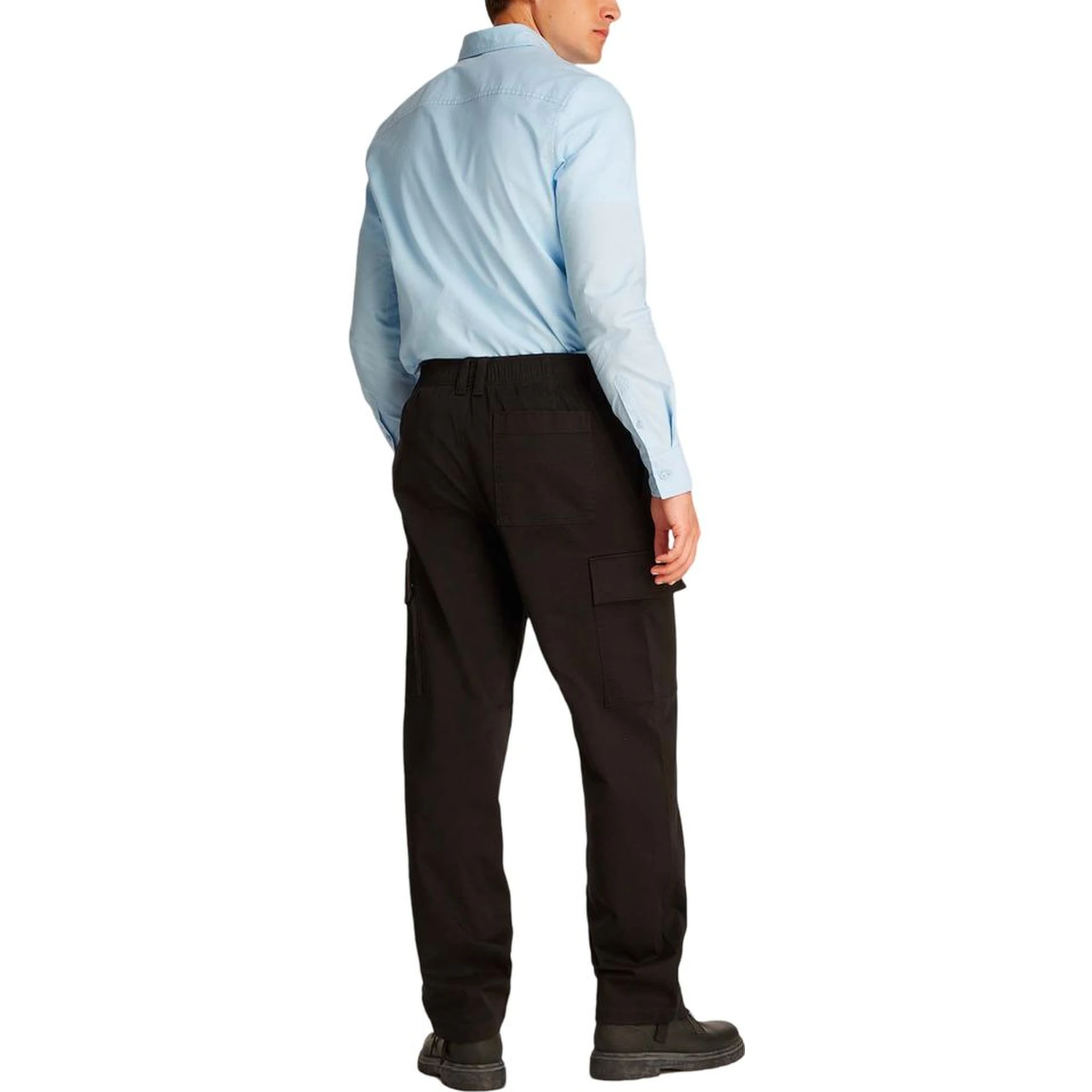 Black Cotton Cargo Pants