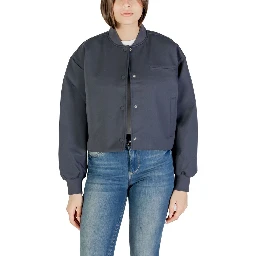 Gray Recycled Polyester Bomber