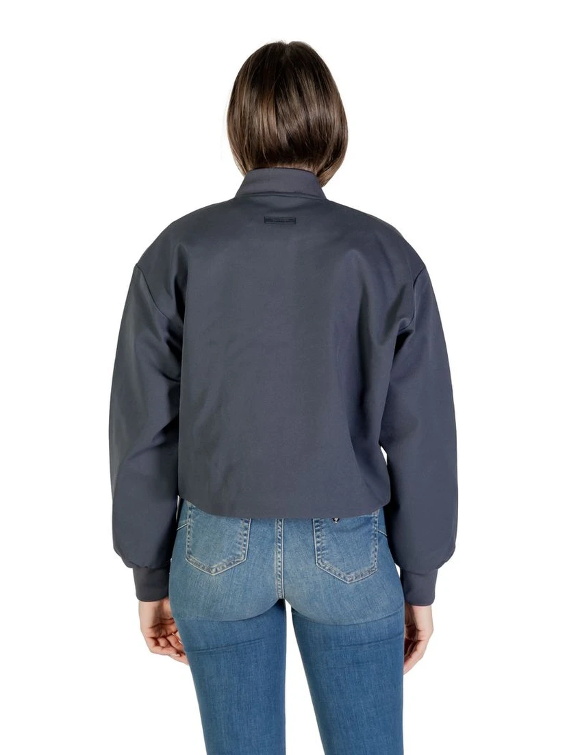 Gray Recycled Polyester Bomber