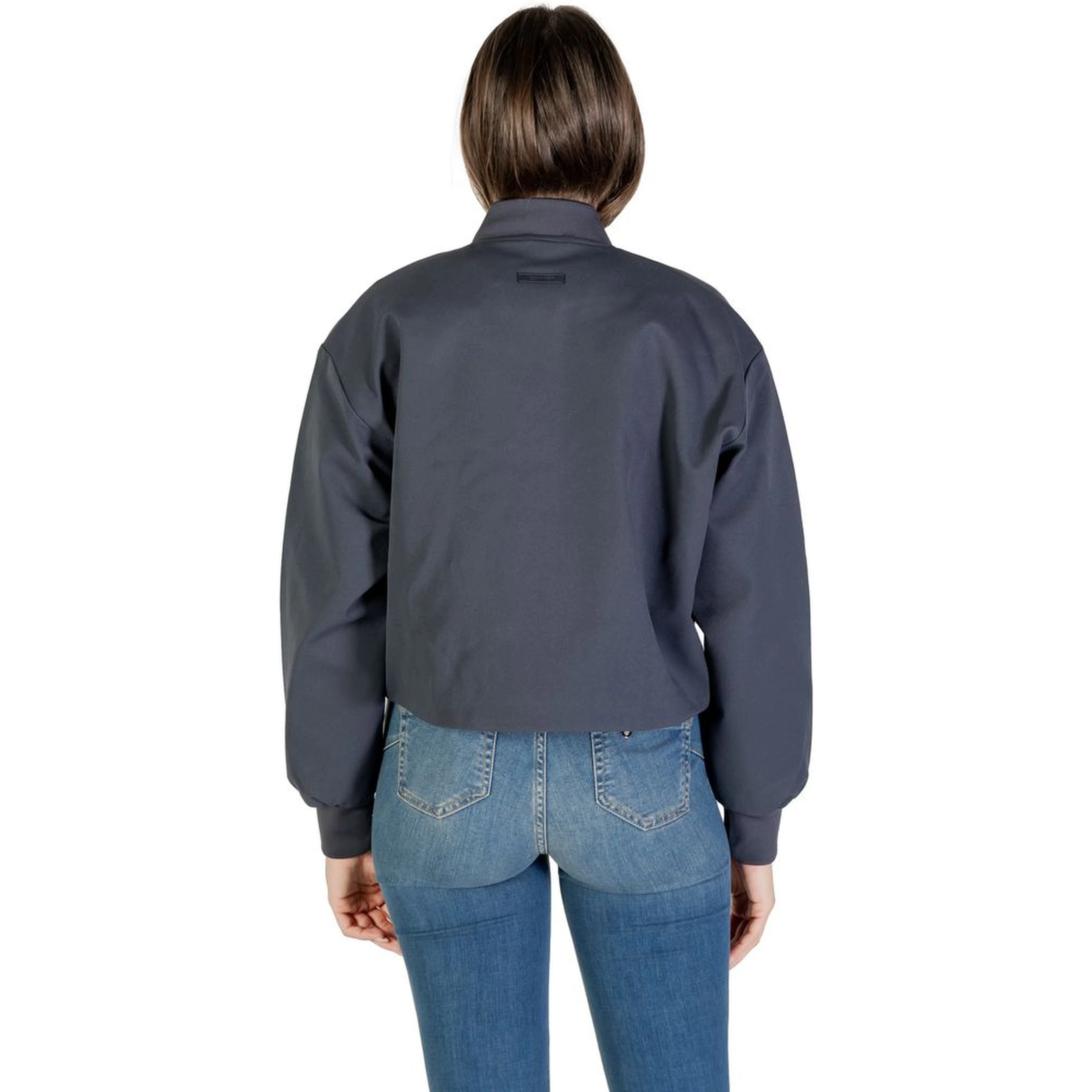 Gray Recycled Polyester Bomber