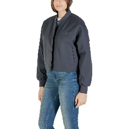 Gray Recycled Polyester Bomber
