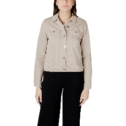 Beige Cotton Jackets & Coat