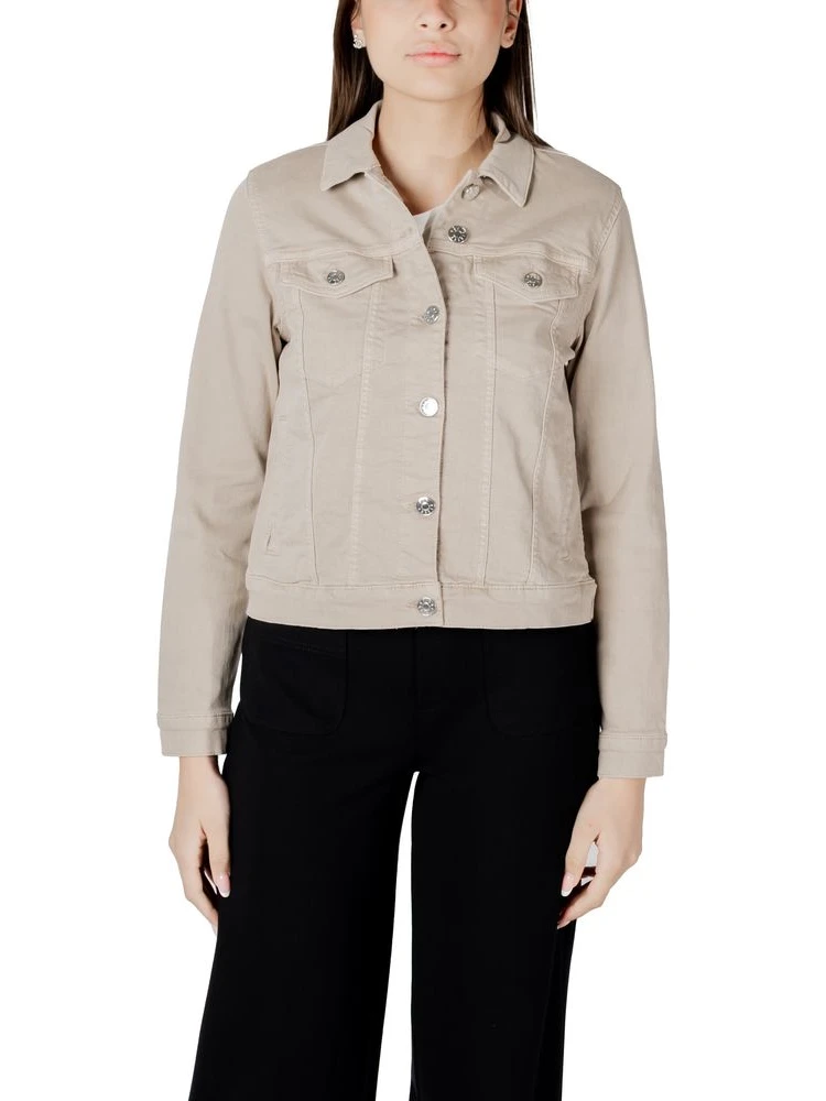 Beige Cotton Jackets & Coat